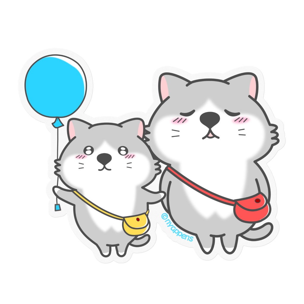 ねこなのよmoppuちゃんステッカー（うとうと）