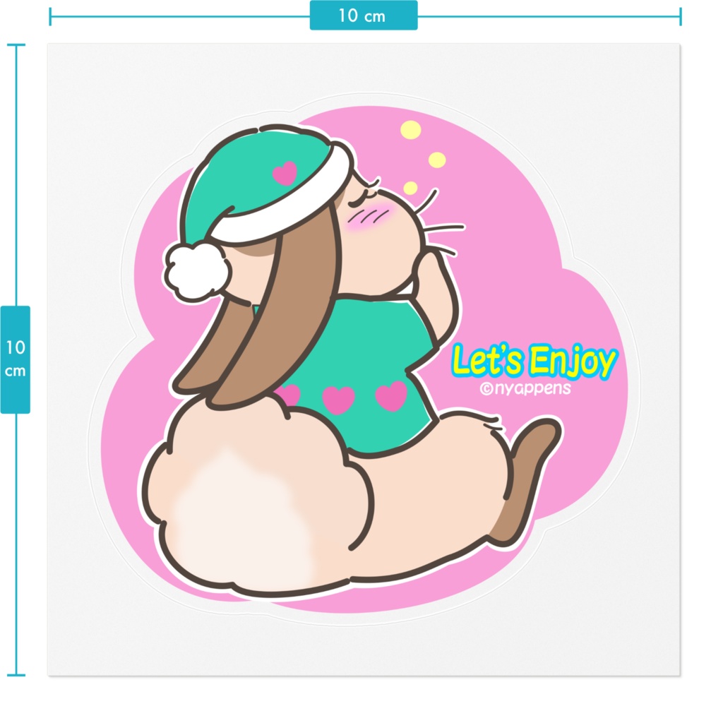 たれ耳うさぎのNutsくんステッカー(うとうと)