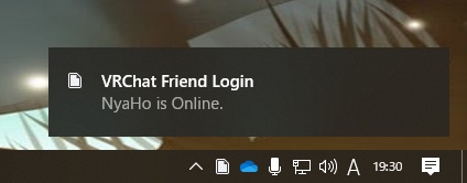 (Freeware)VRChat Friend Login Notification(English version)