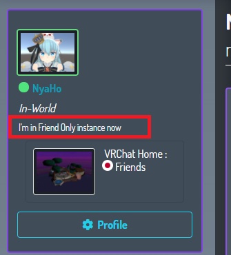 VRChatFriendOnlyNow