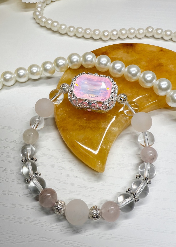 【虹色の夢】天然石デザインブレスレット