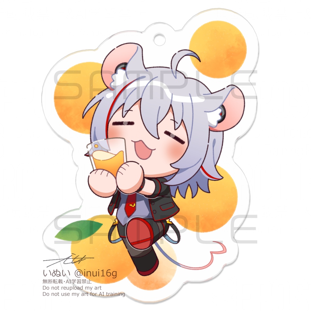 🍊みにちずねアクキー【オリジナルラベル酒発売記念】