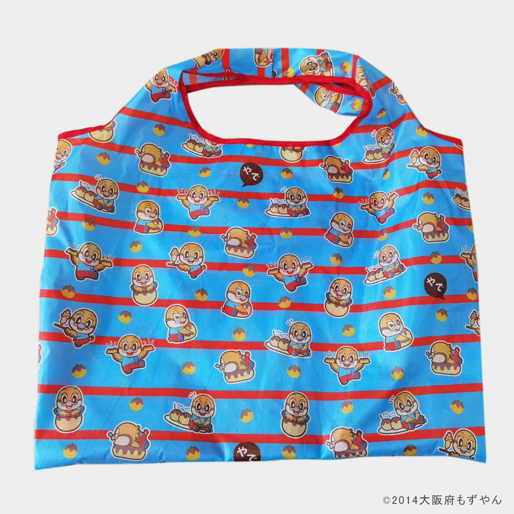もずたこ柄 エコバッグ ≪青&赤≫