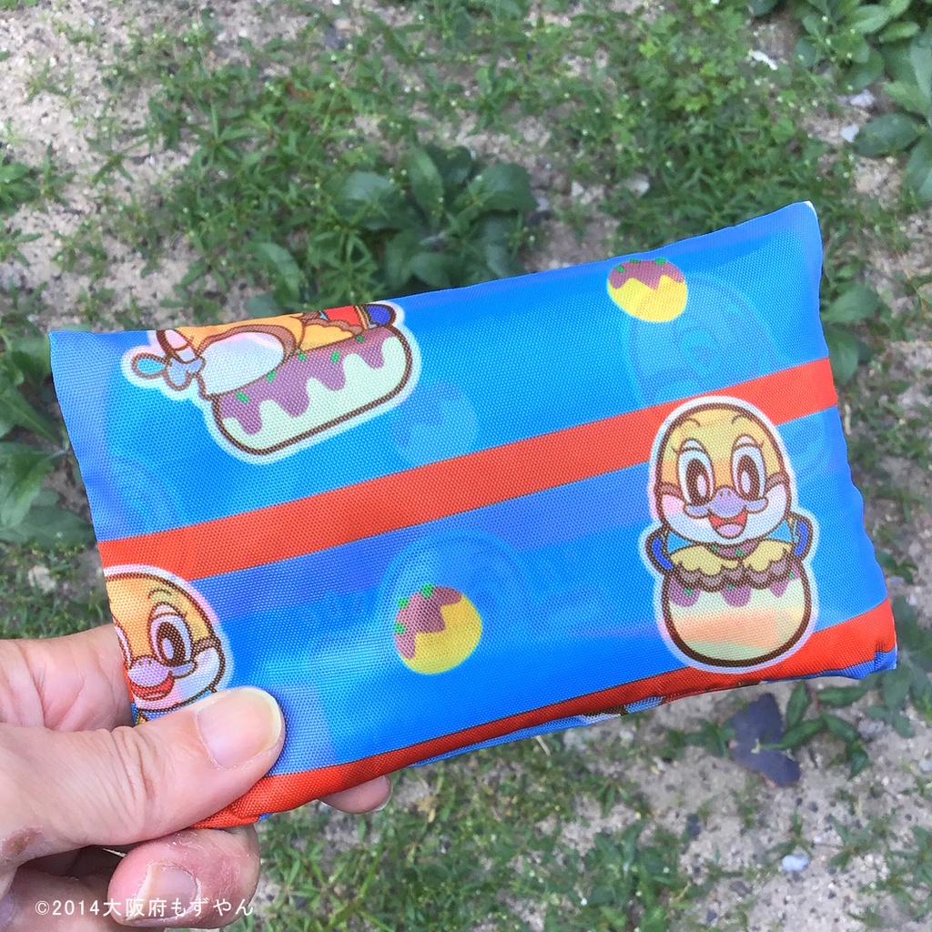 もずたこ柄 エコバッグ ≪青&赤≫