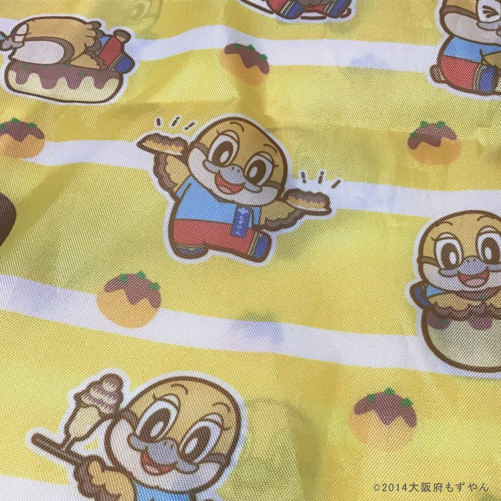 もずたこ柄 エコバッグ ≪黄&白≫