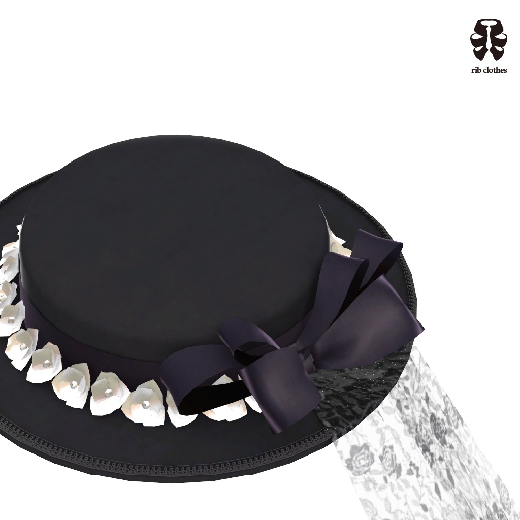 Lace Hat【VRC・7アバター対応】 #rib_clothes