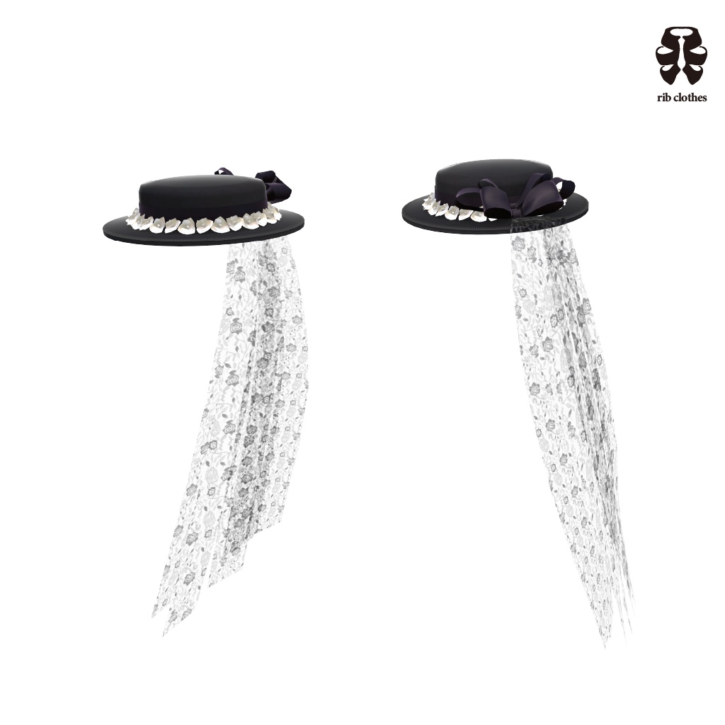 Lace Hat【VRC・7アバター対応】 #rib_clothes