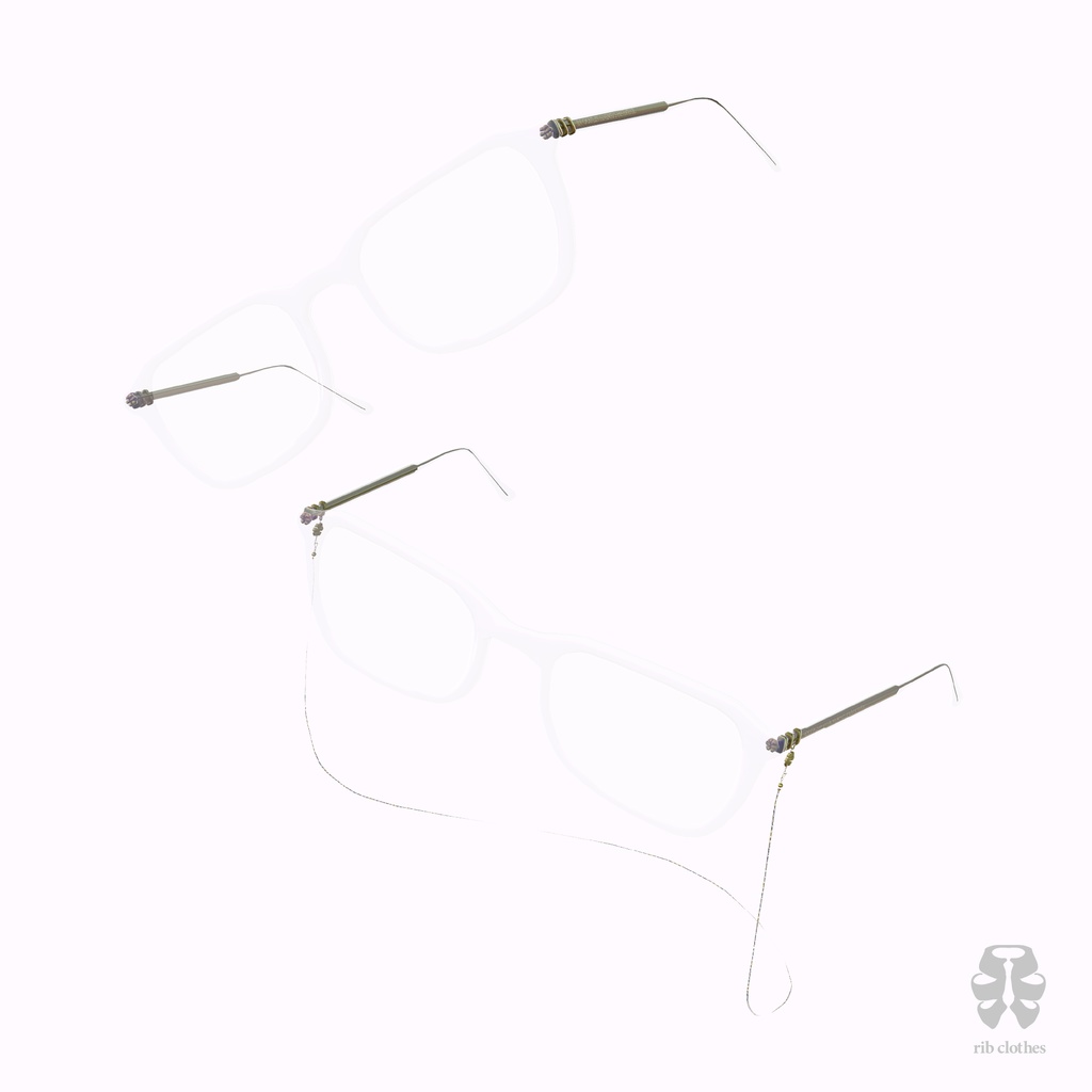 Skeleton Glasses -IN OCULIS ANIMUS HABITAT- 【VRChat対応】#rib_clothes