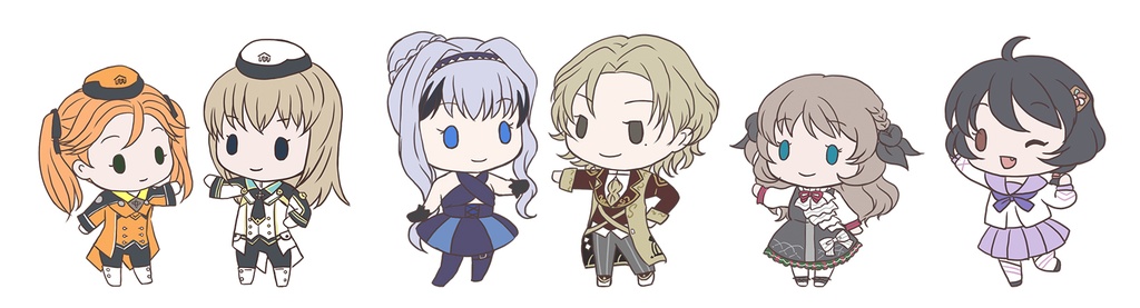 組み合わせアクリルスタンドキーホルダー