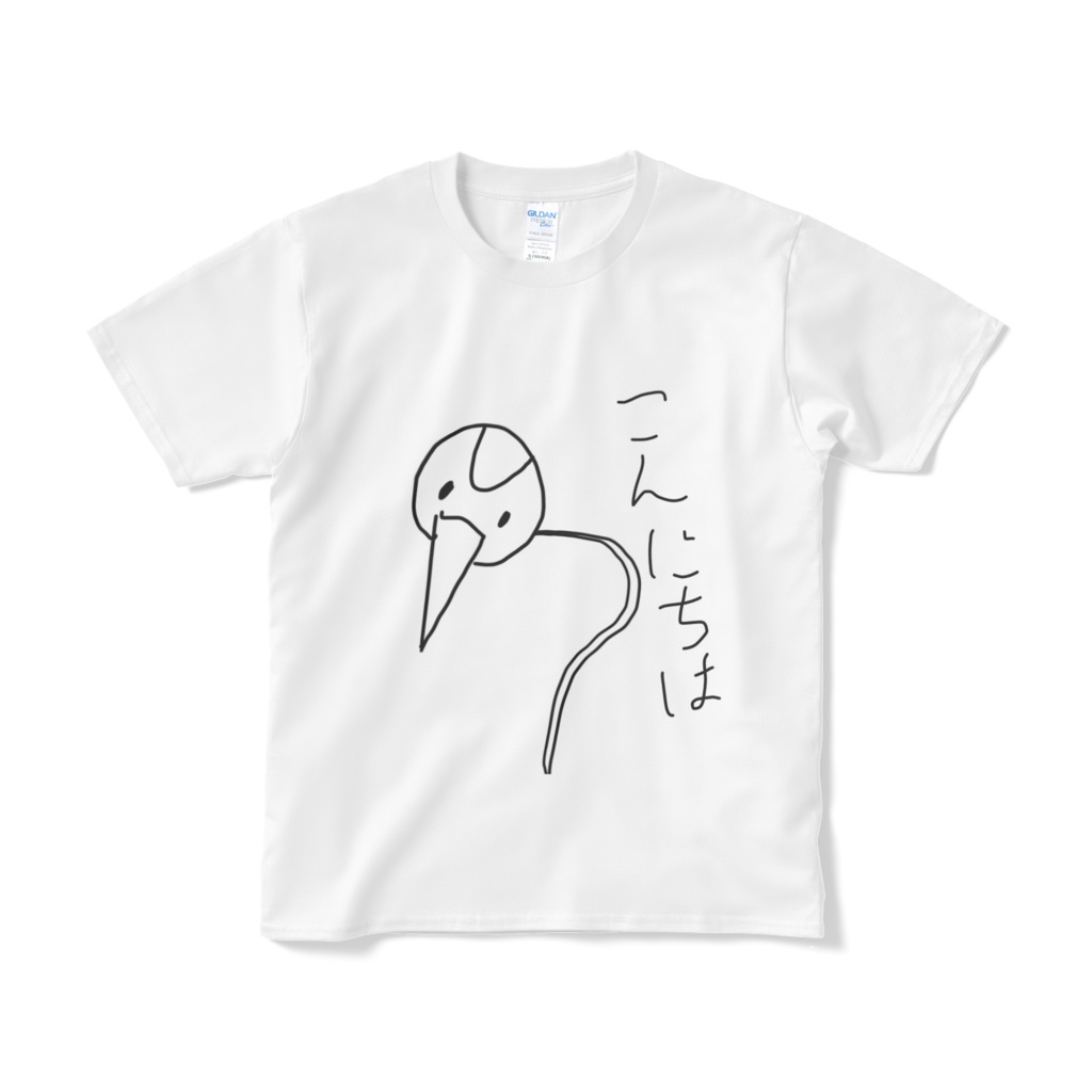 【文化祭限定】クレーーーーインくん原画Tシャツ (こんにちはver 白)