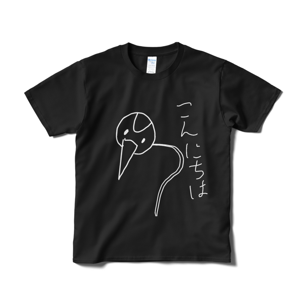【文化祭限定】クレーーーーインくん原画Tシャツ (こんにちはver 黒)