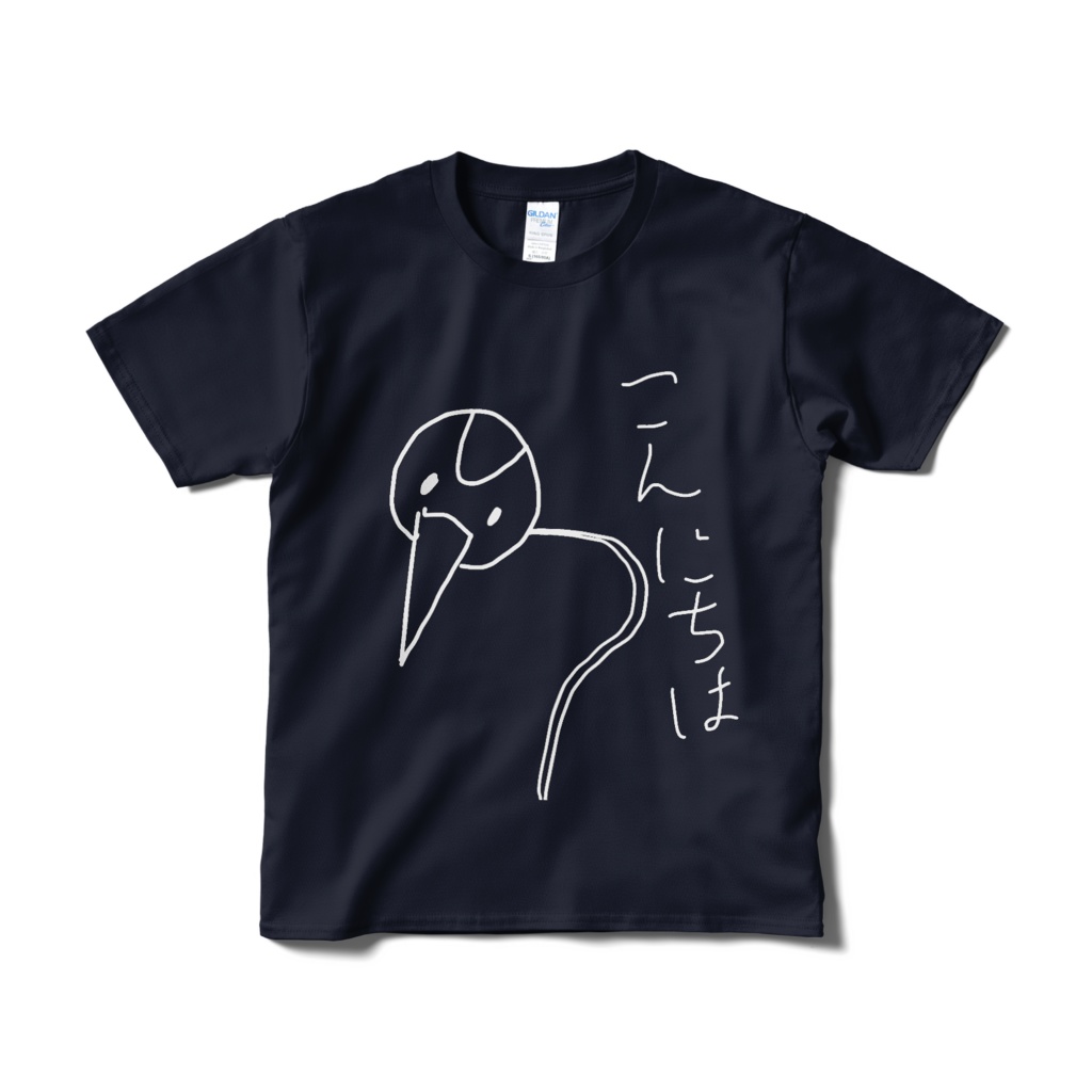 【文化祭限定】クレーーーーインくん原画Tシャツ (こんにちはver 紺)