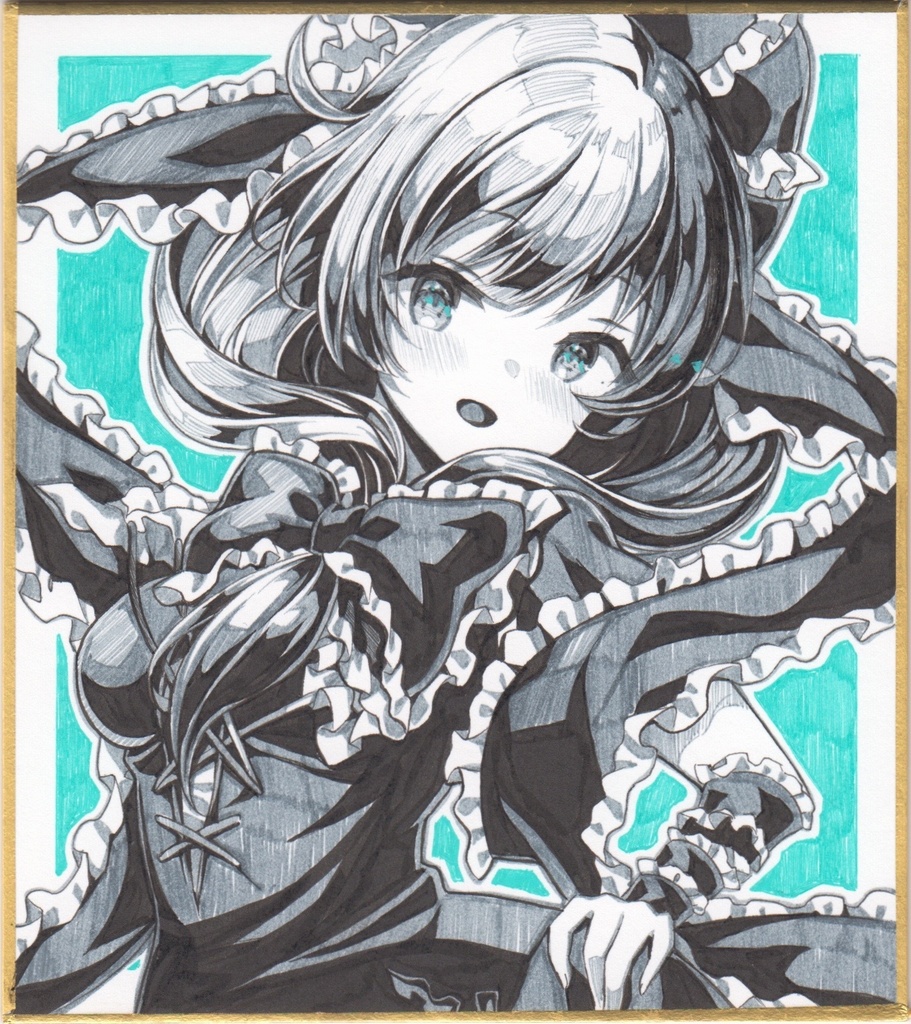 【小色紙】鍵山雛【ペン画】