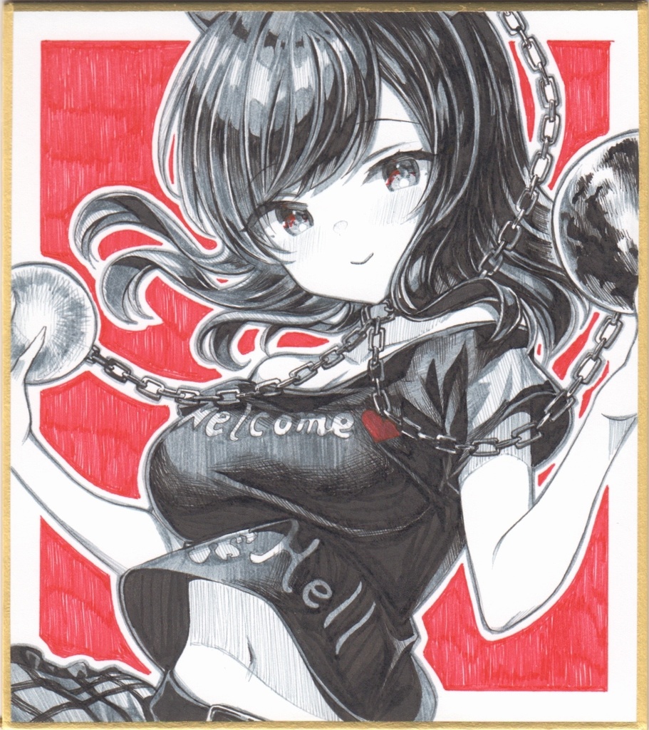 【小色紙】ヘカーティア【ペン画】