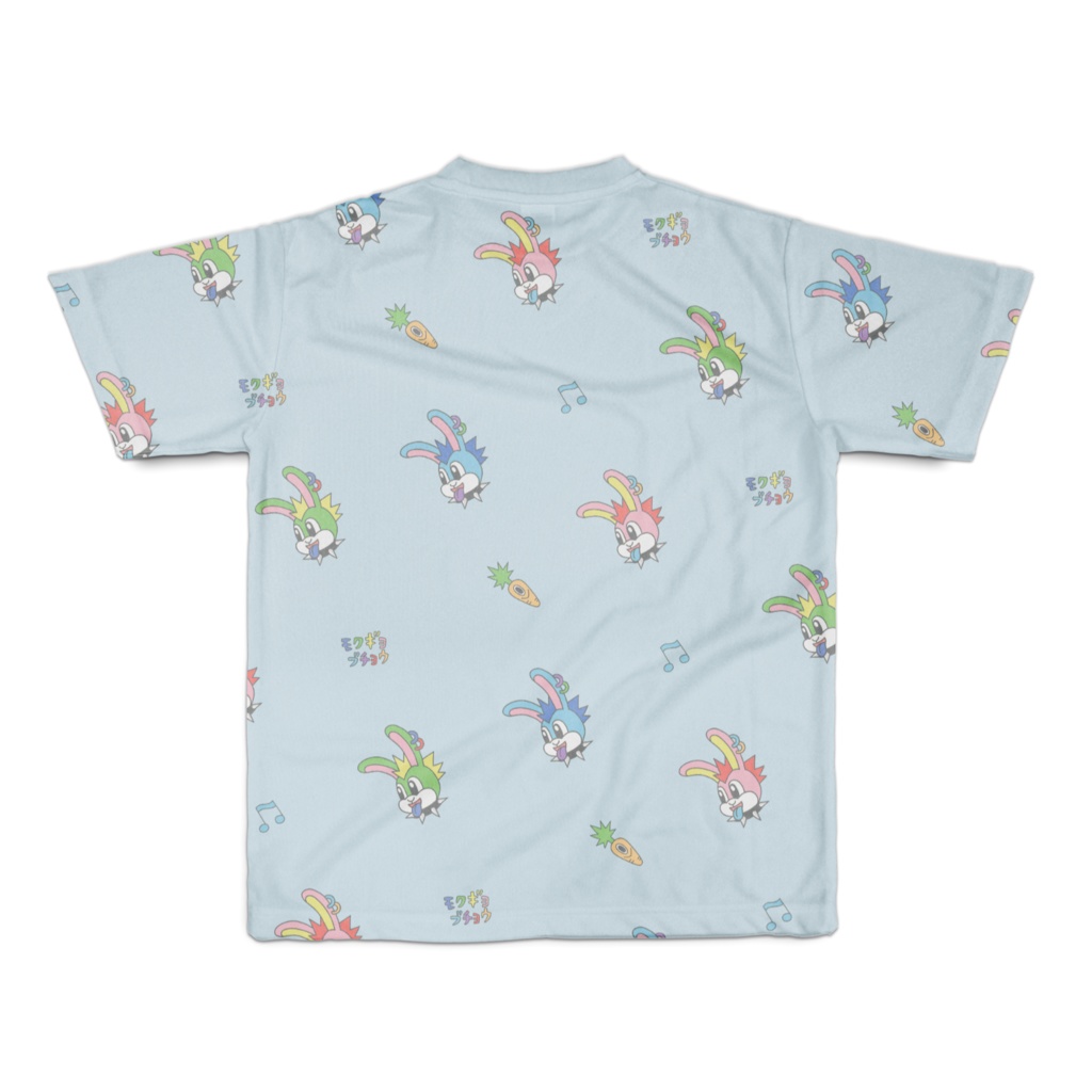モヒカンウサギ総柄パンクTシャツ(お色選べます)