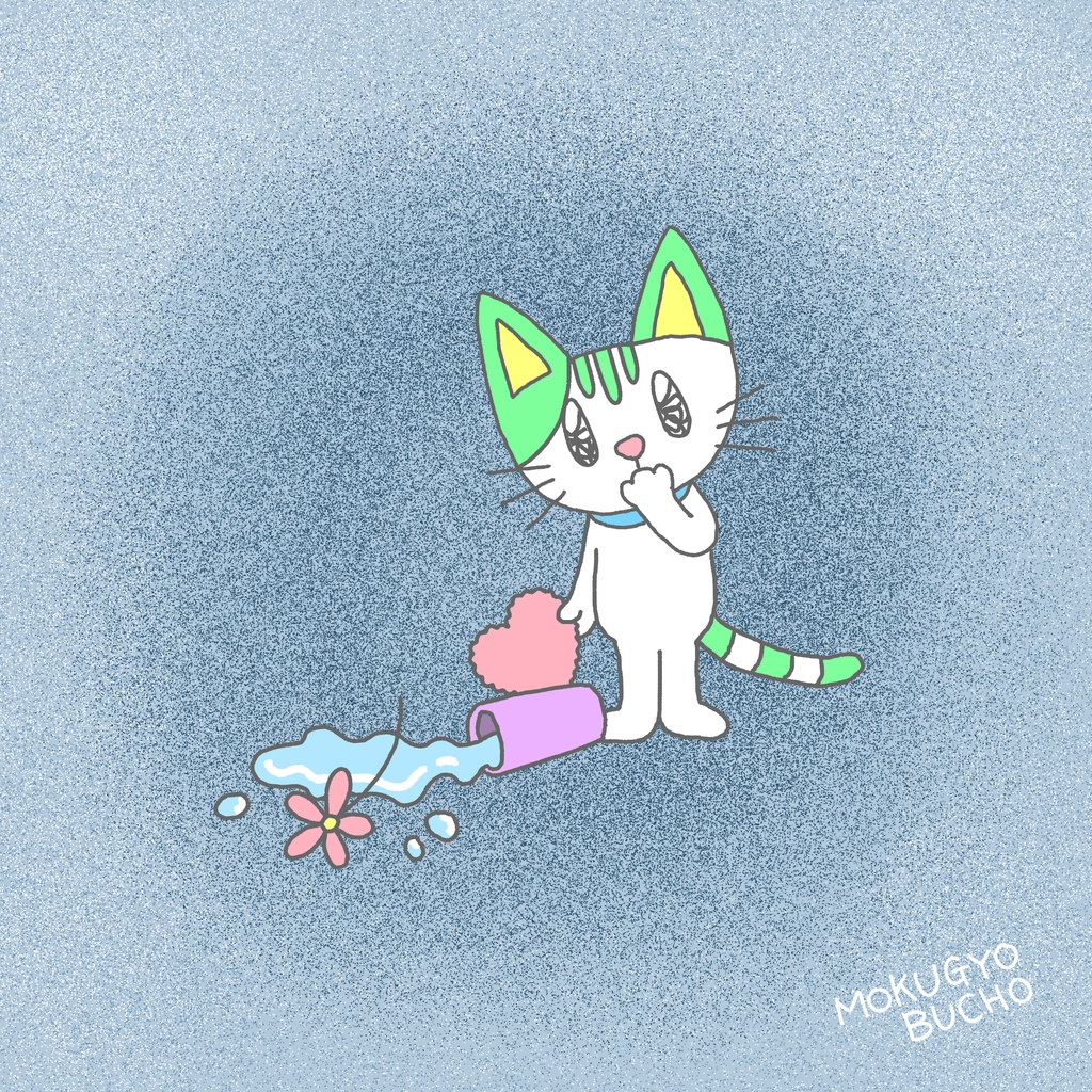 ネコのみいみいさんと花瓶(お色選べます)