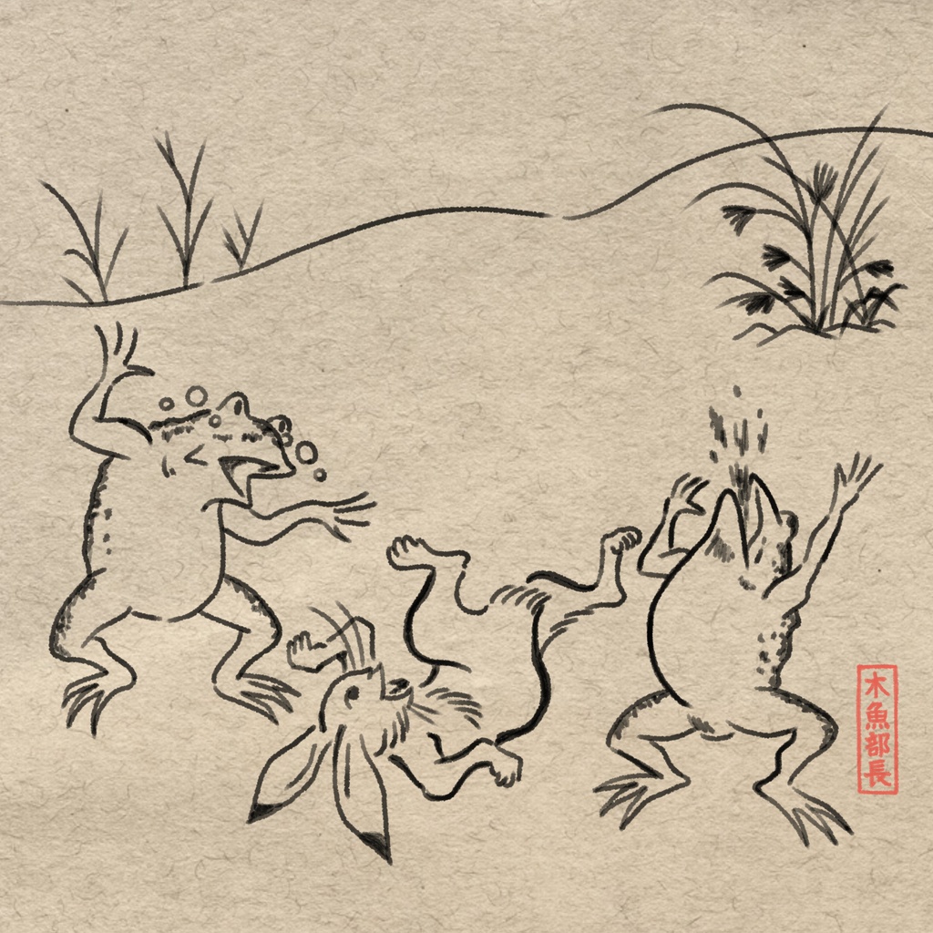 鳥獣戯画の超重ギガキックTシャツ(めっちゃお色選べます)