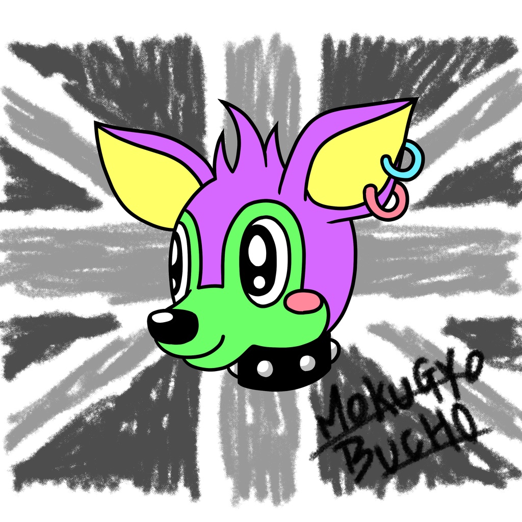 バンビユニオンジャックTシャツモノクロ