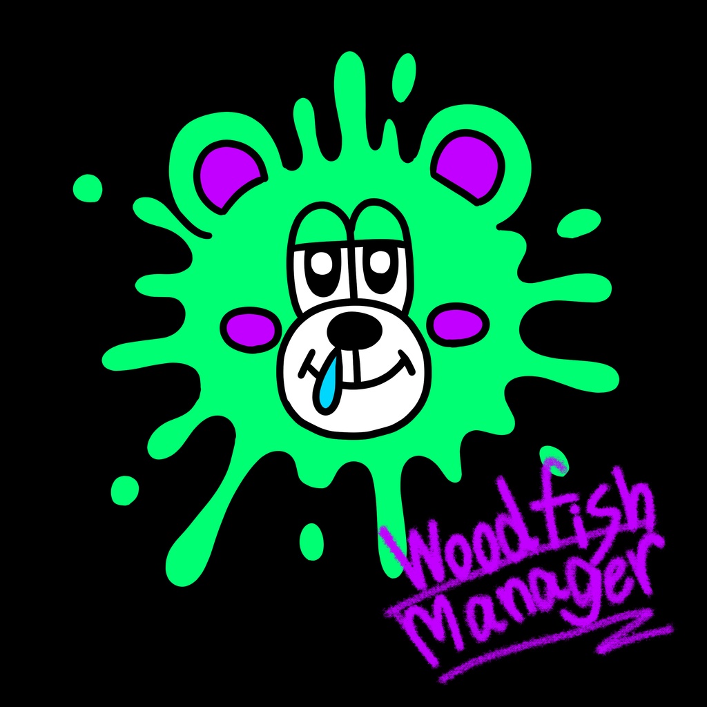 スプラッシュクマさんグリーンロングTシャツ(2色)