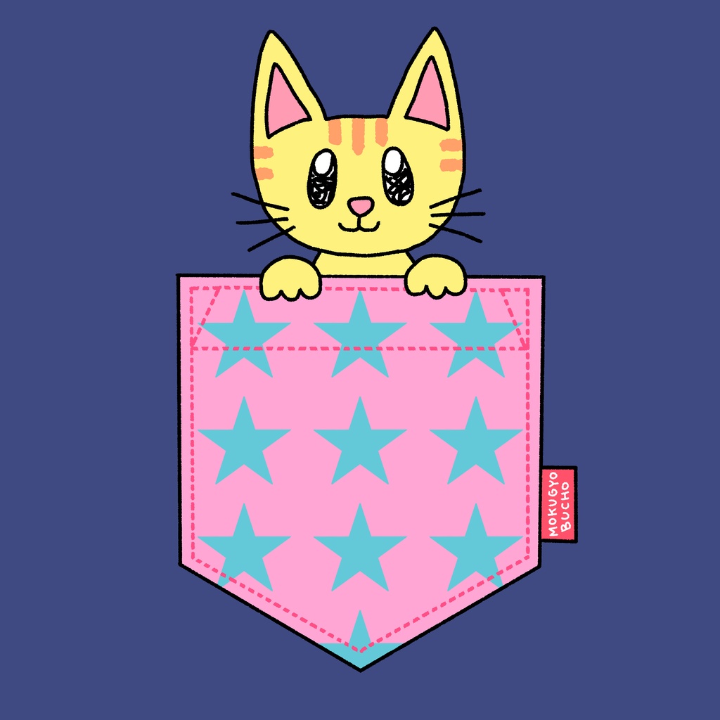 ポケットネコさんTシャツ(3色)