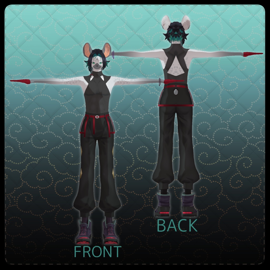 【VRC想定】オリジナル3Dモデル 雲飛 Yunfei