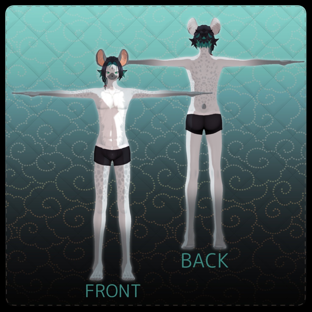 【VRC想定】オリジナル3Dモデル 雲飛 Yunfei