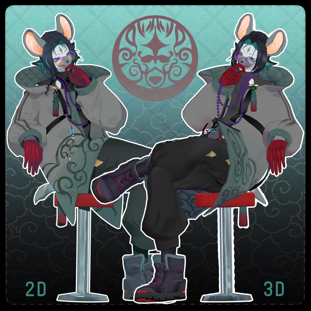 【VRC想定】オリジナル3Dモデル 雲飛 Yunfei