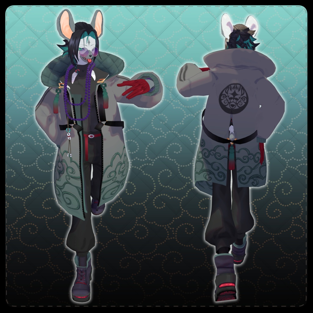 【VRC想定】オリジナル3Dモデル 雲飛 Yunfei