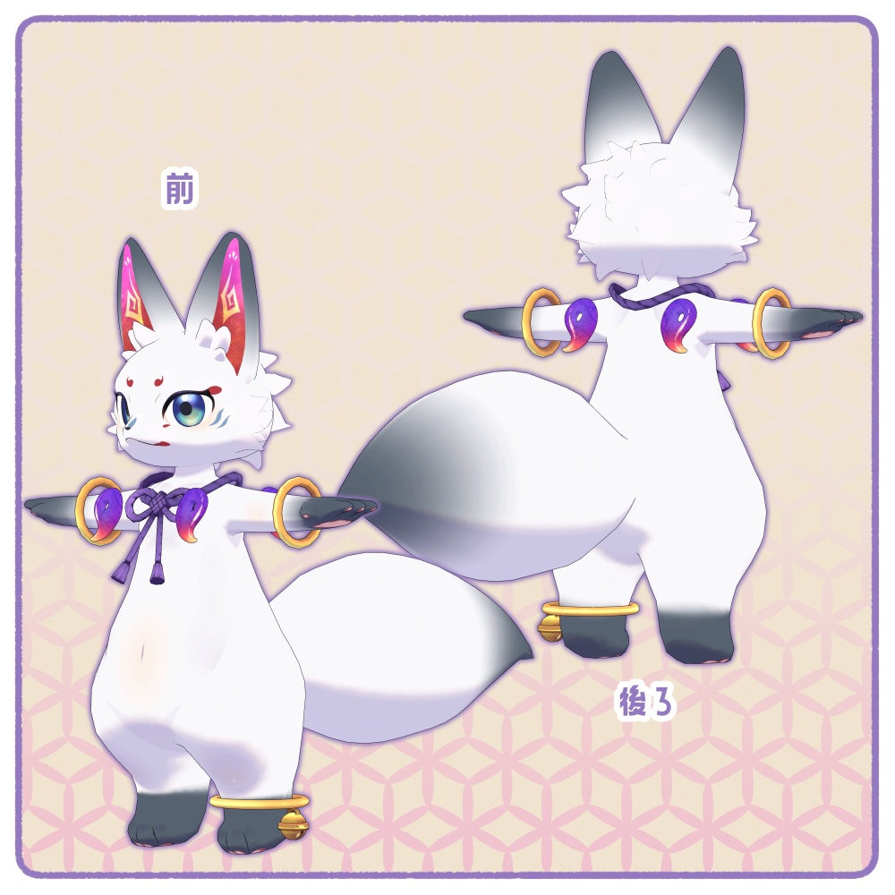 【VRC想定】オリジナル3Dモデル いなほ INAHO