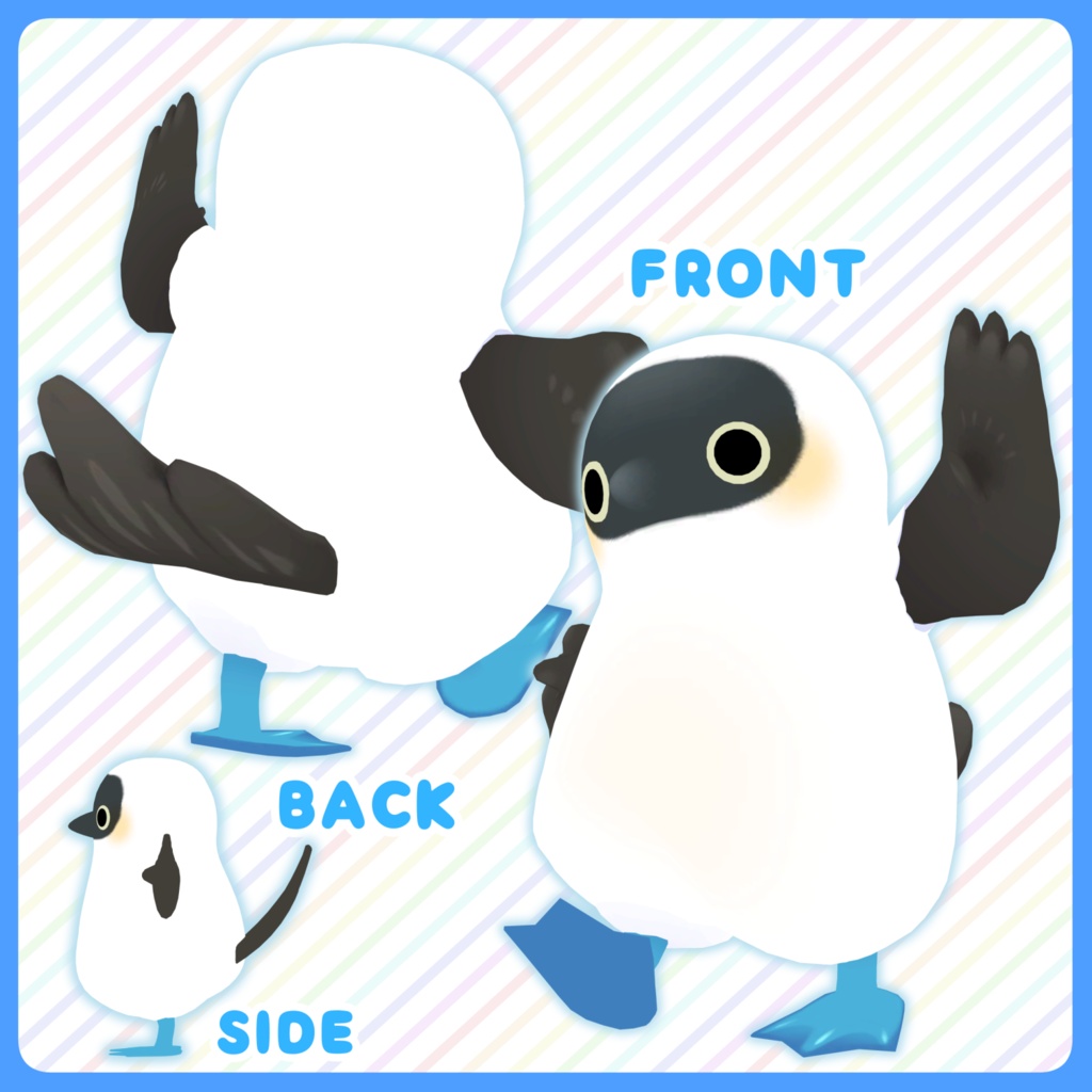 【VRC想定】オリジナル3Dモデル もちとりどり