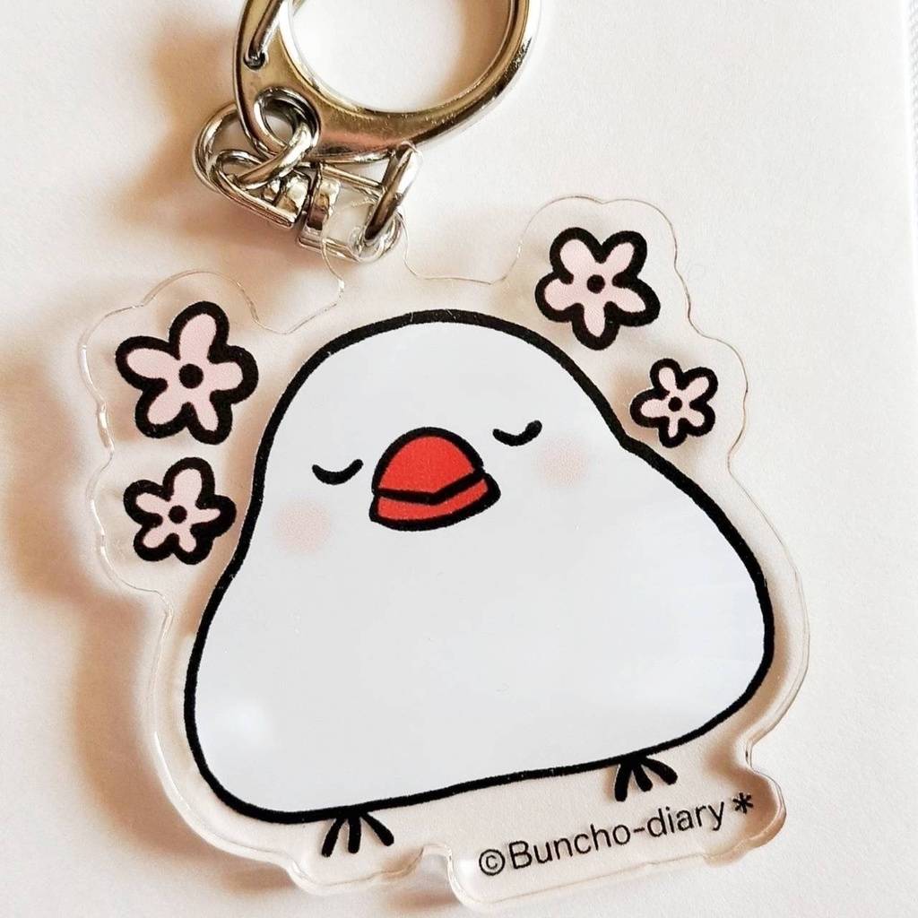 Buncho−diary* もち文鳥 アクリルキーホルダー