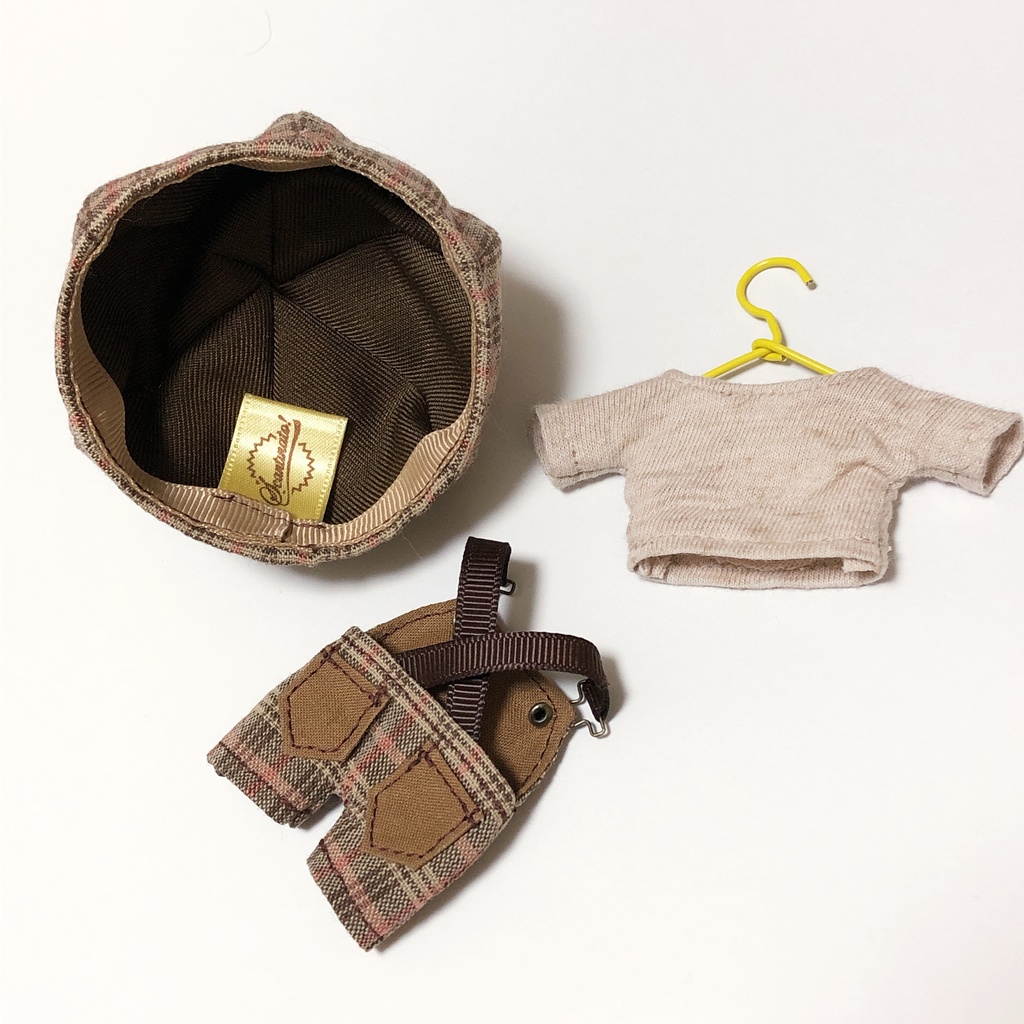 【展示のみ】チェック柄サロペットセット