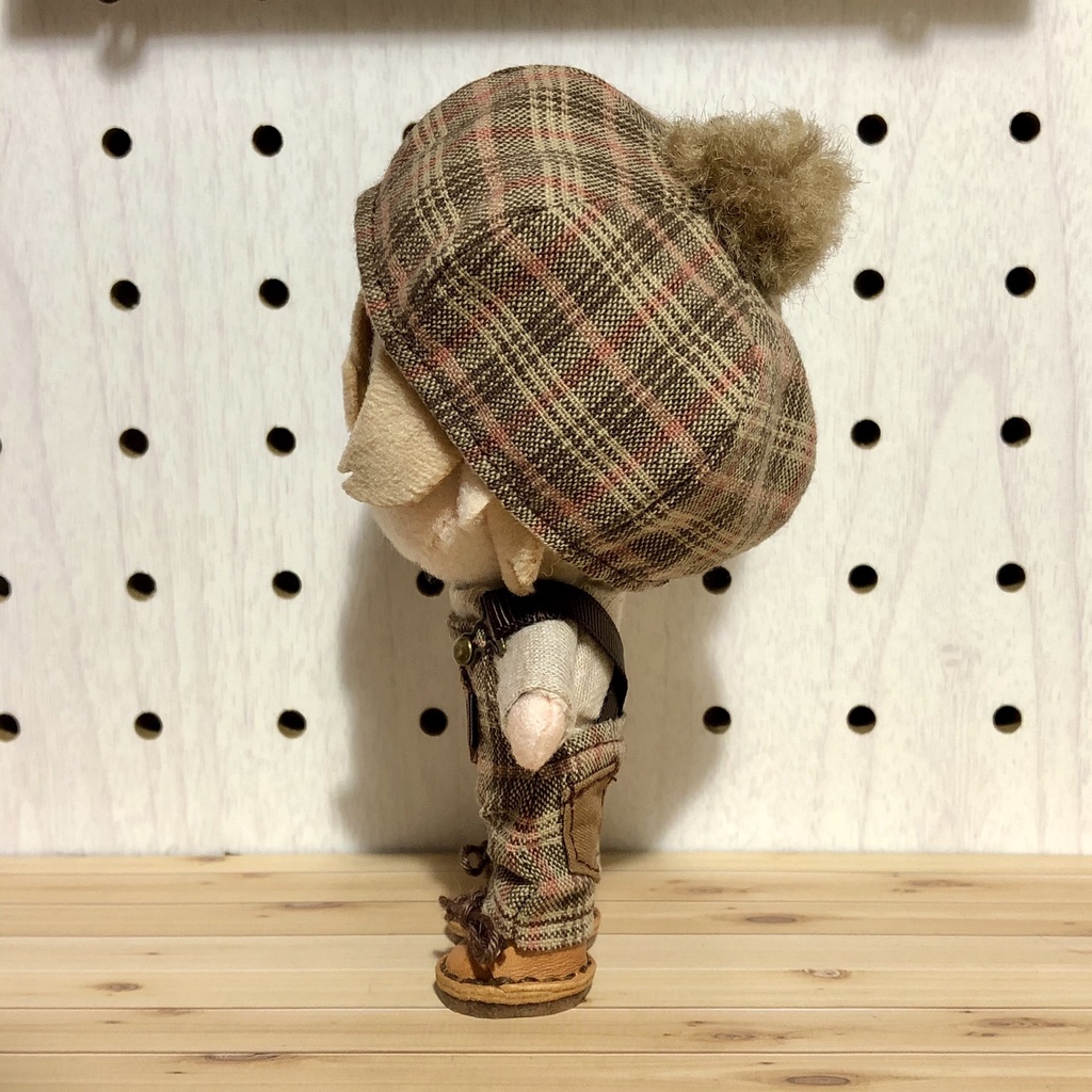 【展示のみ】チェック柄サロペットセット