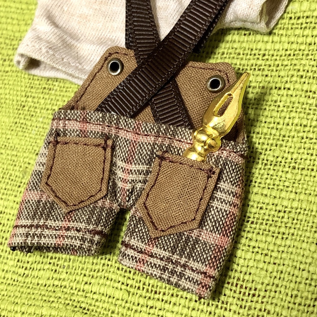 【展示のみ】チェック柄サロペットセット