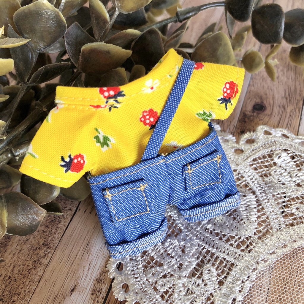 アシメサロペ+レトロシャツセット