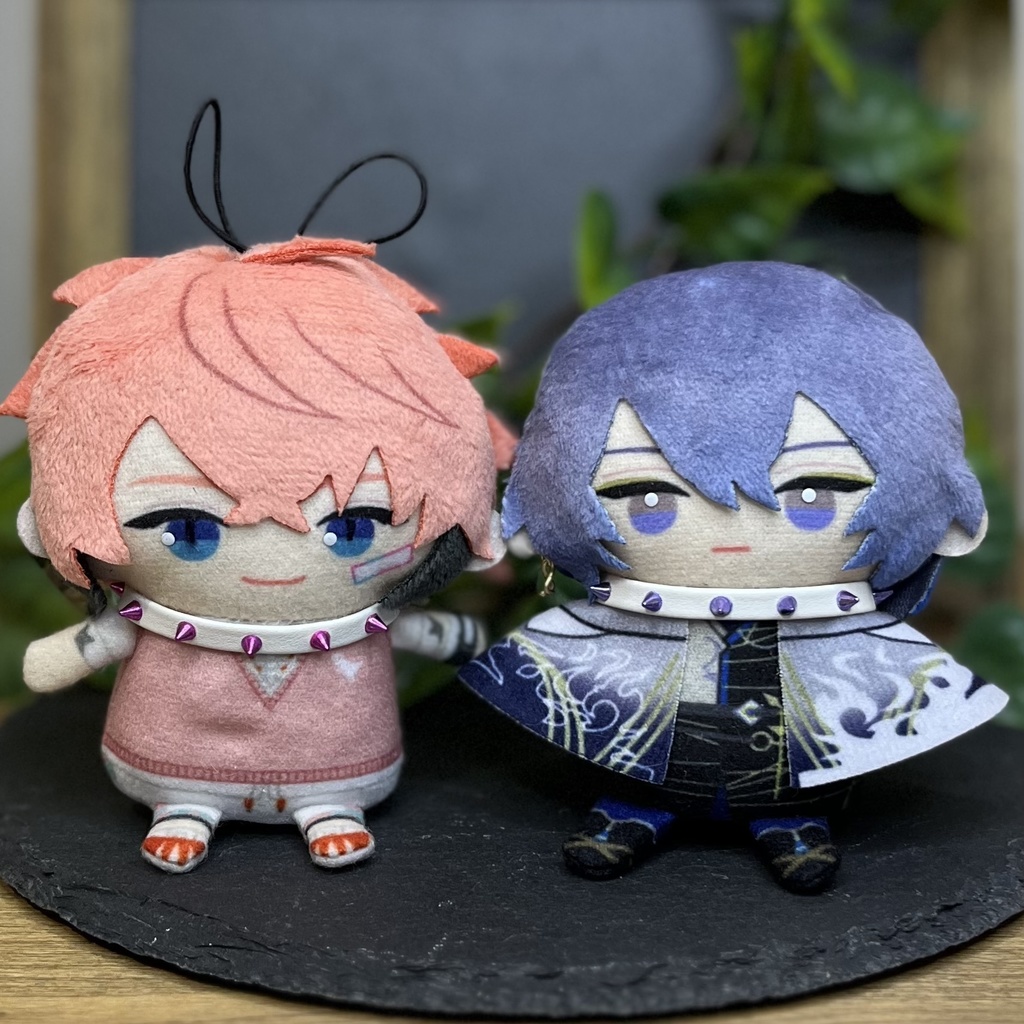 にじぱぺ(首周り11~13cmぬい)サイズ カラフルスタッズチョーカー