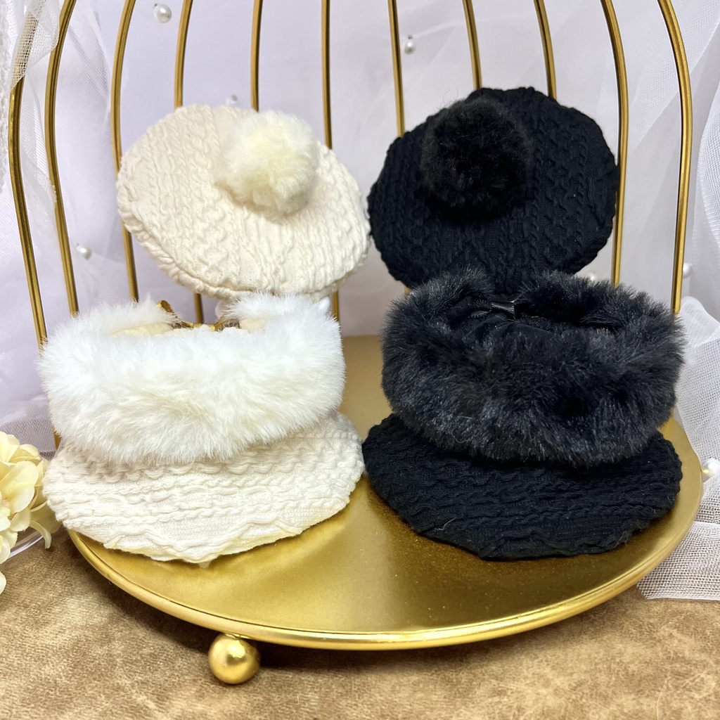 ニット風ケープポンチョセット【にじぱぺ、フクヤぬい兼用サイズ】