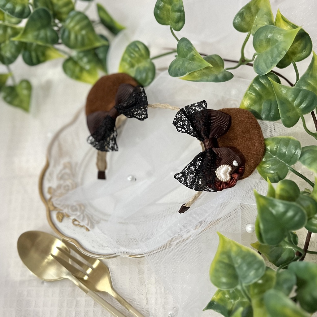 クマ耳カチューシャ(にじまる、にじぬいサイズ)