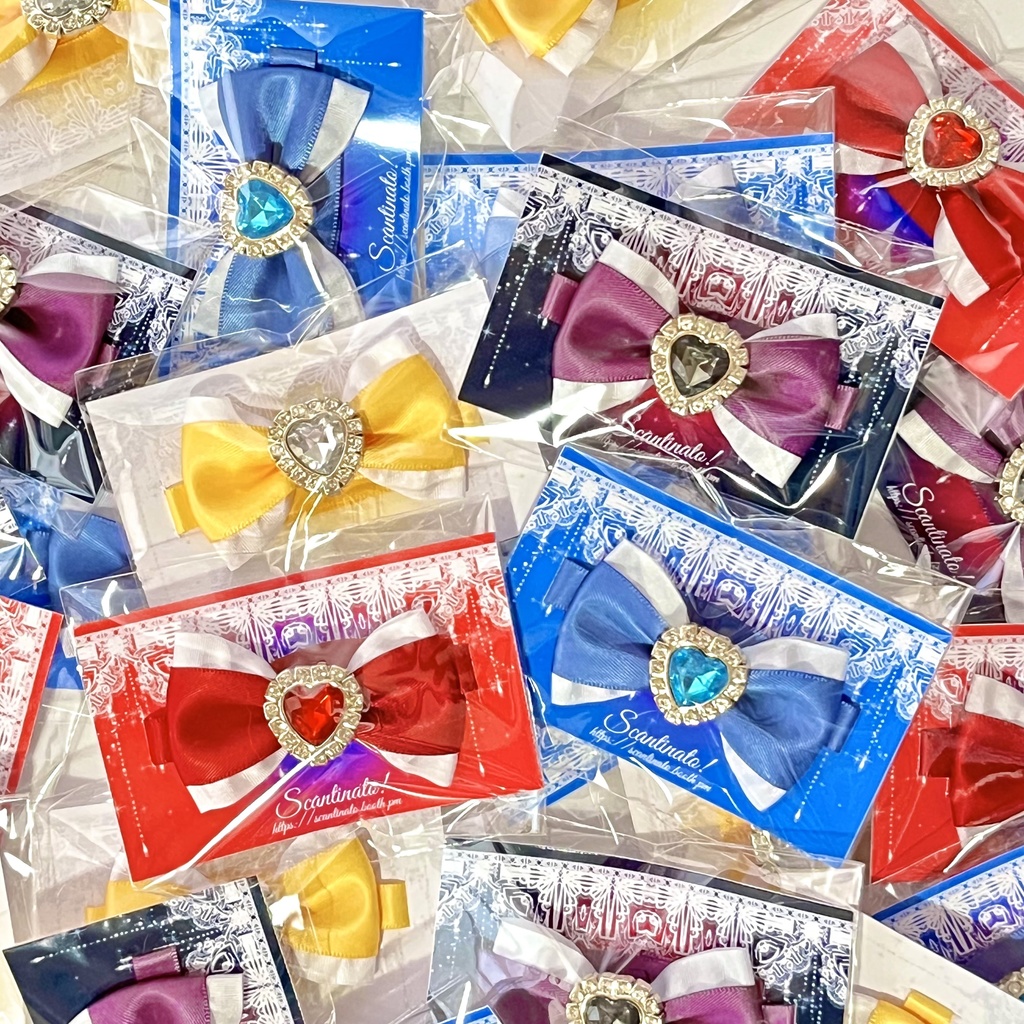 キラキラリボンの首飾り(首周り〜19cmぬい対応)