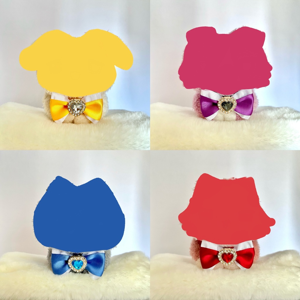 キラキラリボンの首飾り(首周り〜19cmぬい対応)