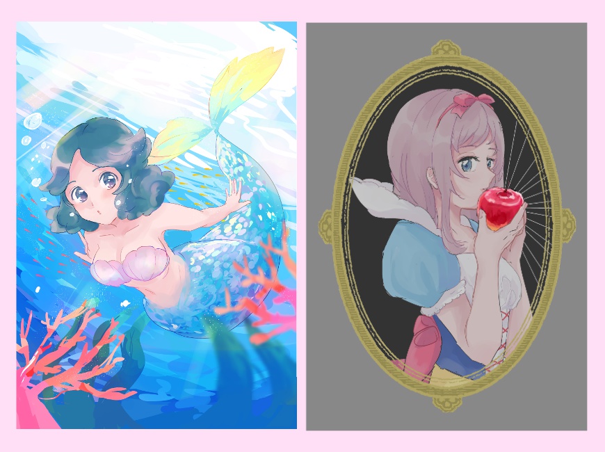 ポストカード2枚セット（のりか＆なえ）