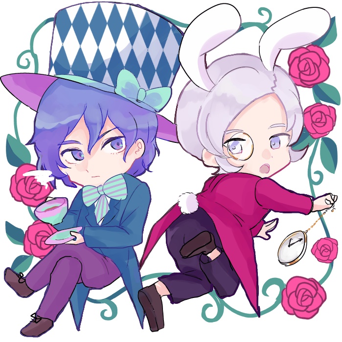 アクリルキーホルダー（水神矢＆白鳥 不思議の国パロ）