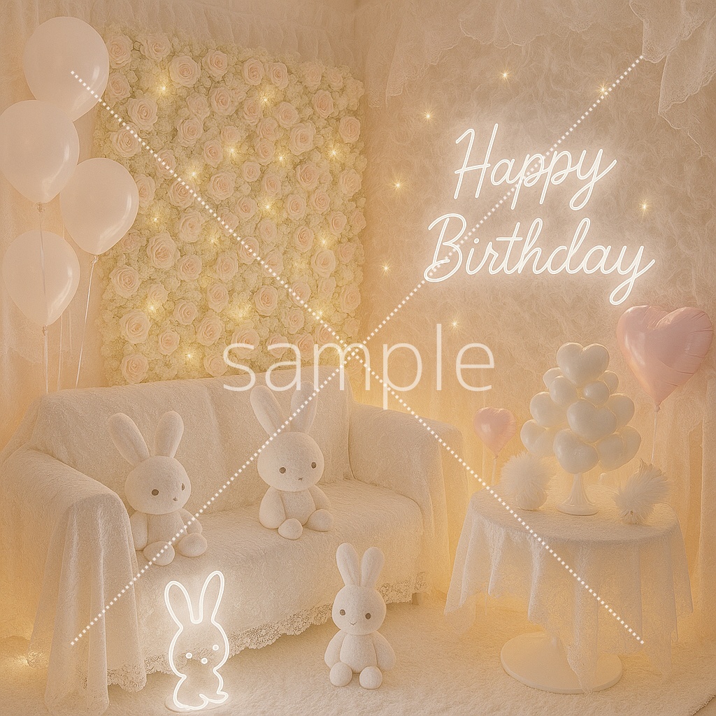 【推し活】※Simple Ver.※ 生誕祭、記念日お祝い用デコルームデザイン🫧
