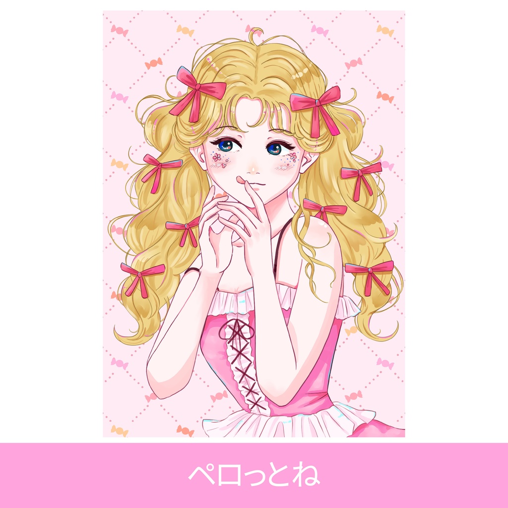 ポストカード 海外風ガールズ