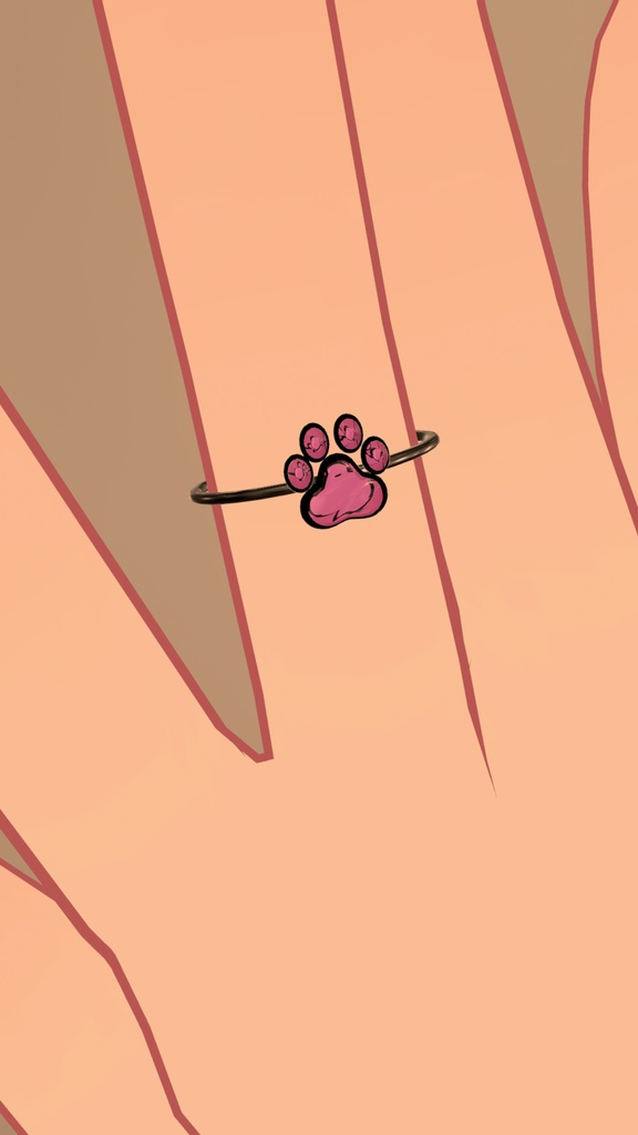 【VRCHAT用】肉球の指輪