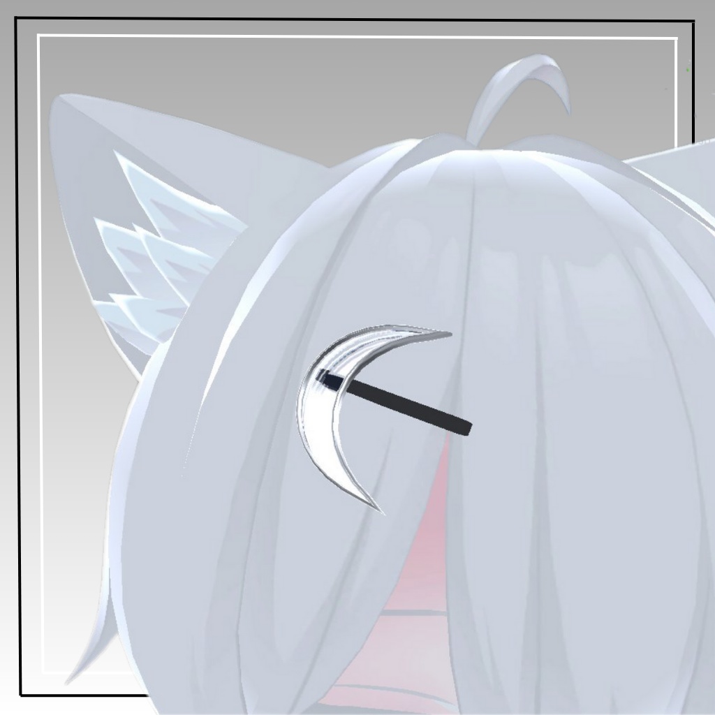 【VRCHAT用】Moon Hair pin