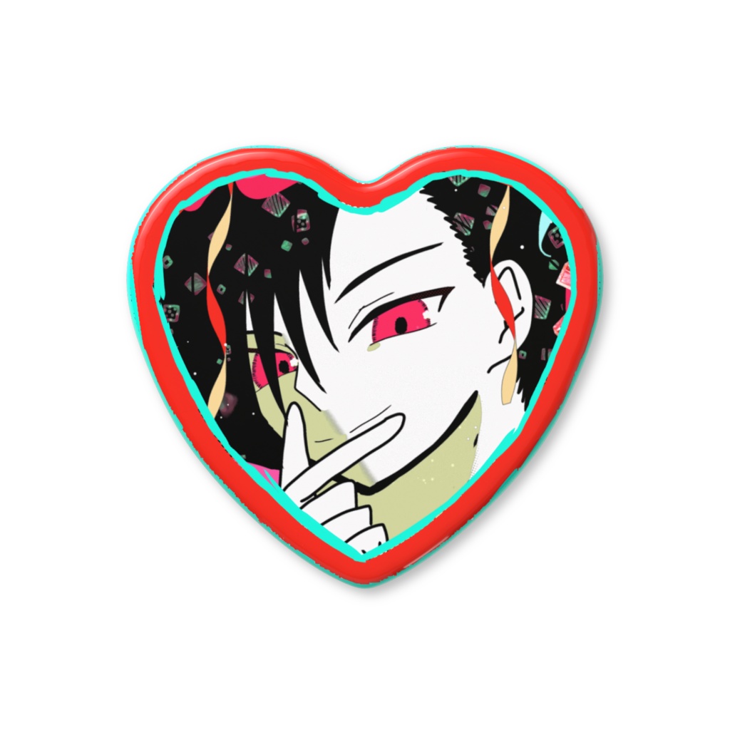 うちの子ハート缶バッジ