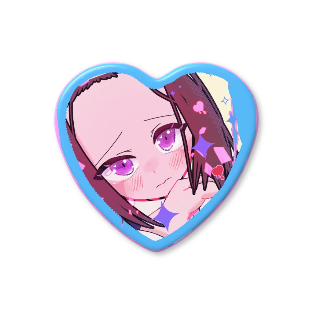 うちの子ハート缶バッジ