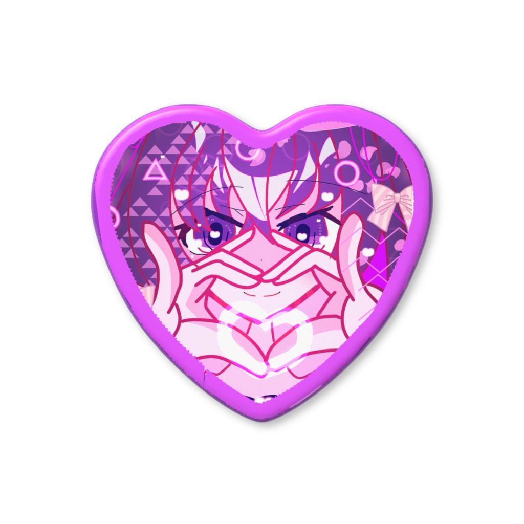 うちの子ハート缶バッジ