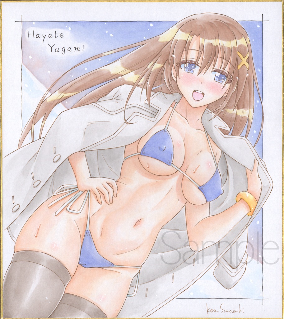 同人 イラスト色紙(はやて)